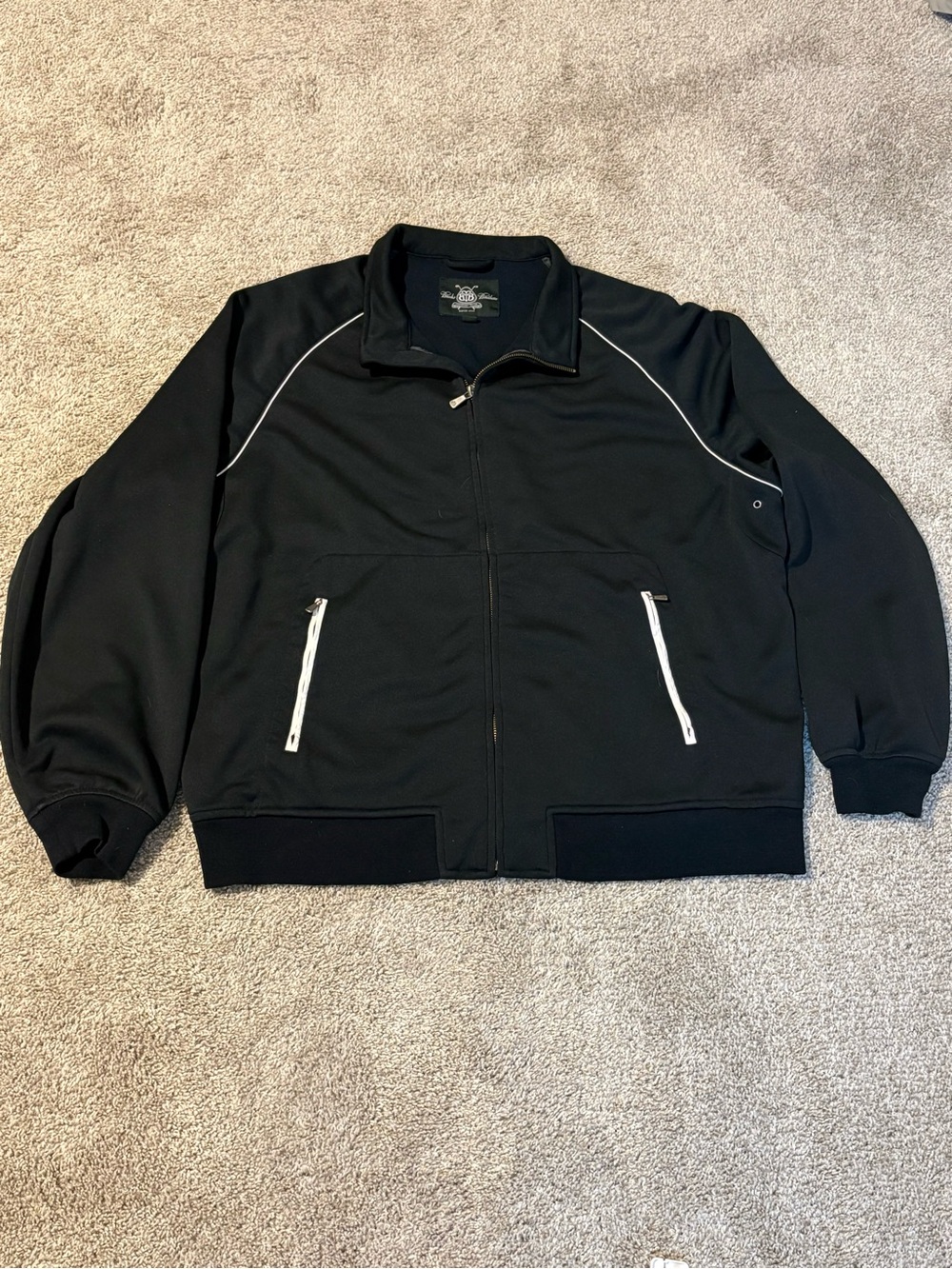 Brooks Brothers Country Club Full-Zip Track Jacket in Black- XL